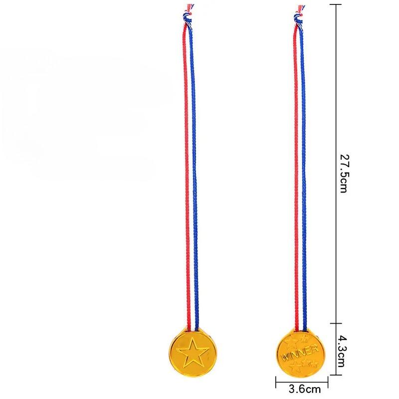 10pcs Gold Winner Award Medals for Kids Party Favors Sports Prize Soccer Football Game Toys Pinata Filler Gift Children Birthday