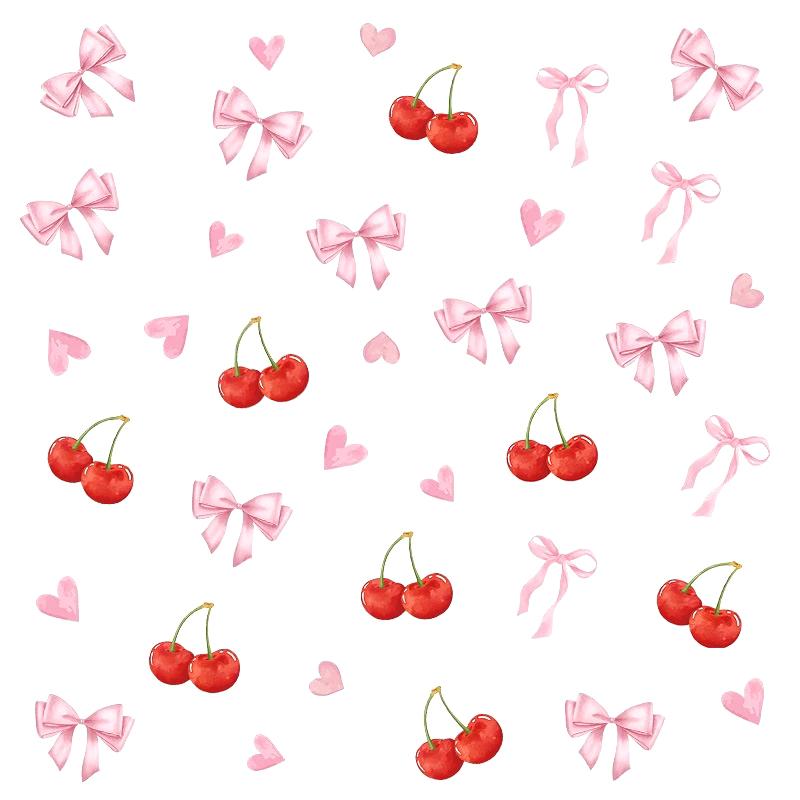 

Богемный стиль Вишневый бант Самоклеящиеся наклейки на стену Комната для девочки Розовый бантик Наклейки на стену Декор Постер для детской комнаты Сделай сам United States