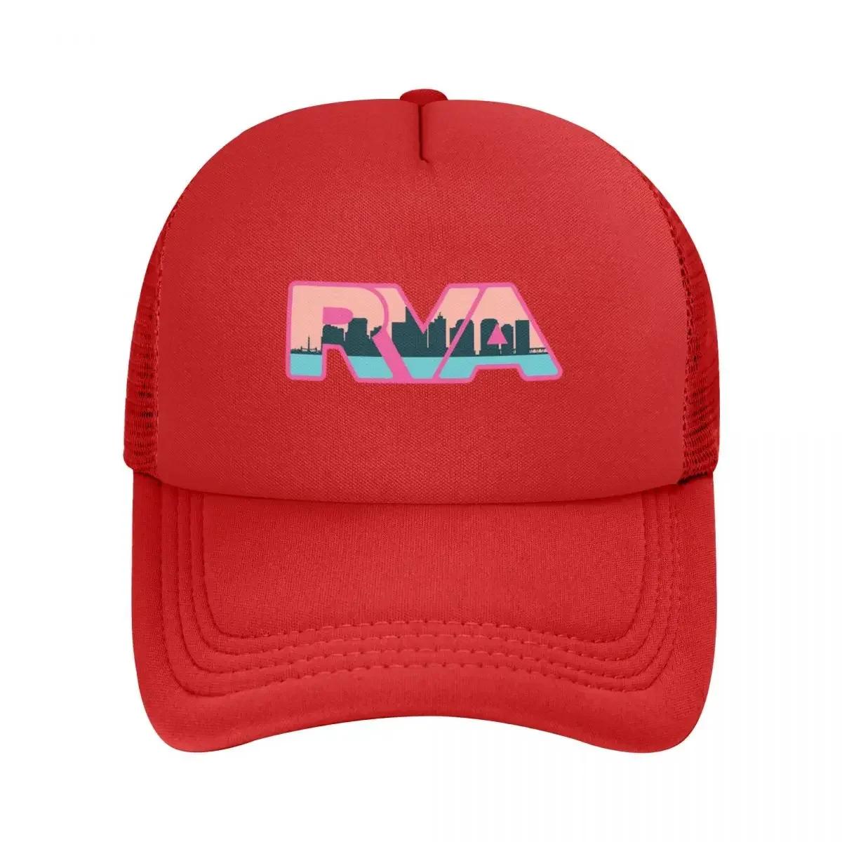 RVA Richmond VA Logo Mesh Baseball Caps Snapback Fashion Baseball Hats Breathable Casual Casquette Outdoor Unisex One Size