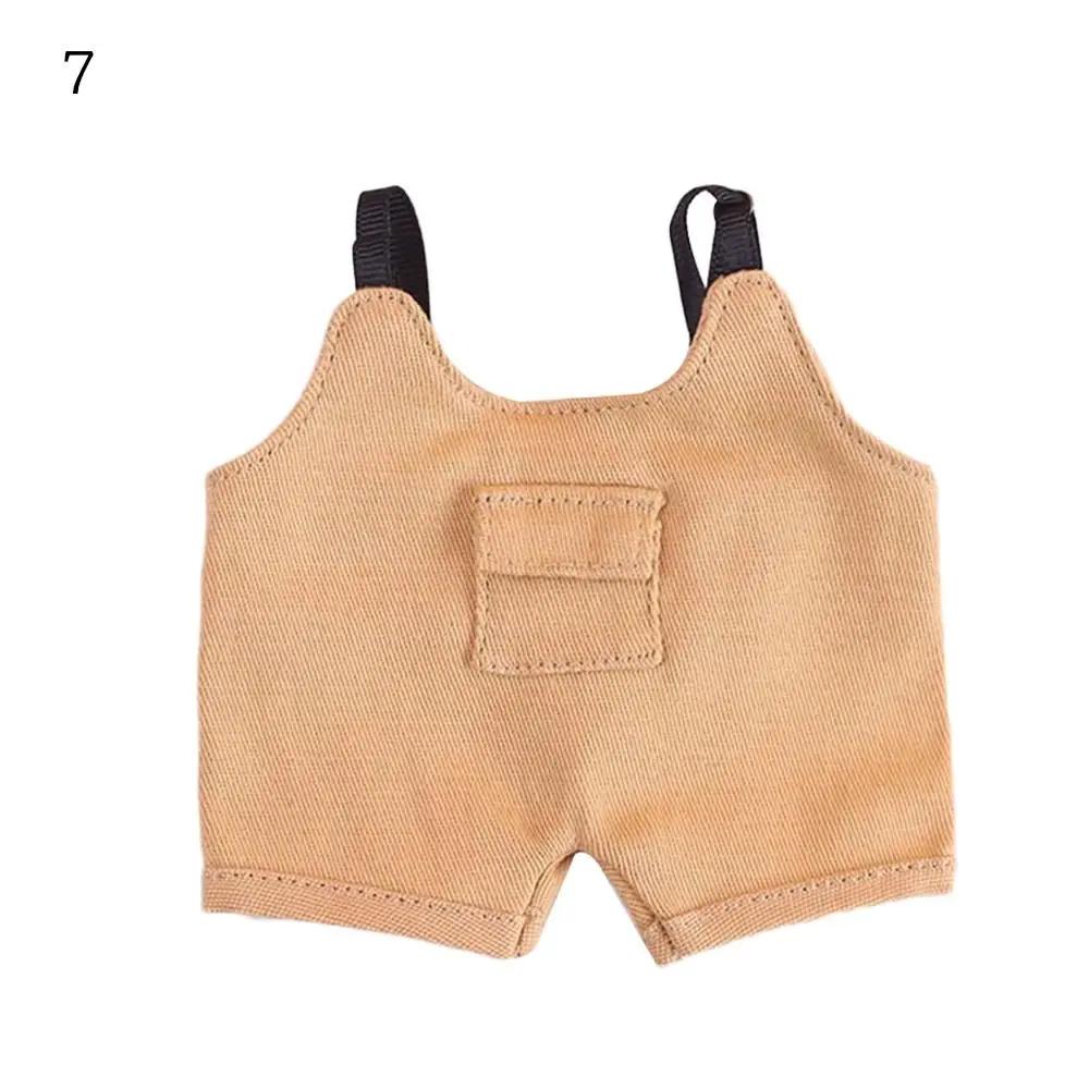 20CM Doll Clothes Tooling Style Vest Shorts Tight Fitting Uniform Knitted Sweater Overalls Suit For Idol Dolls Accessories