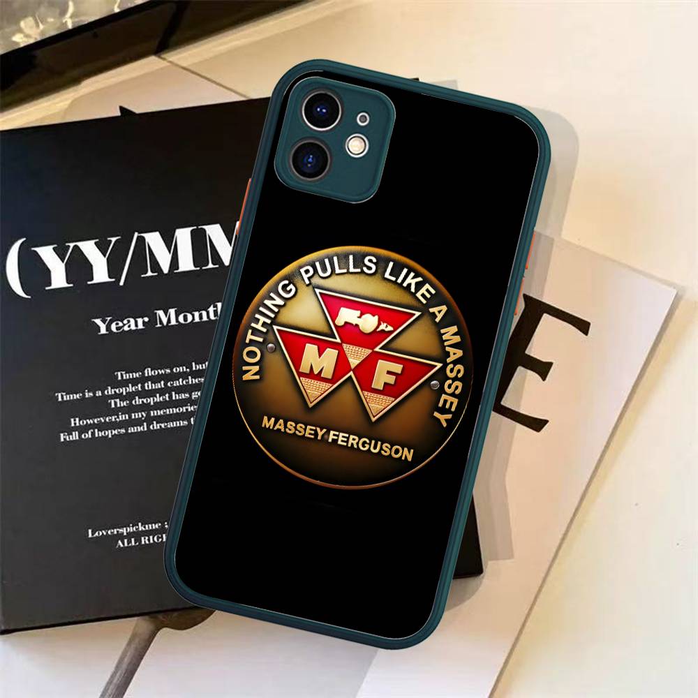 Massey Ferguson Per iPhone 11 12 13 14 15 16 Pro Max Plus X XS MAX Cover Posteriore Opaco Antiurto
