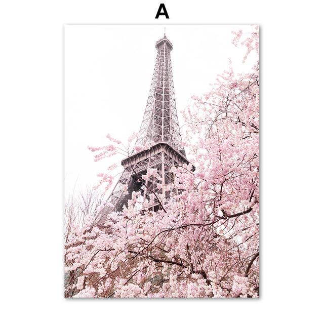 

Розовая Сакура Парижская башня Пион Путешествия Цитаты настенная живопись на холсте плакаты на скандинавскую тему и принты настенные панно Декор в гостиную 21cm×30cm NoFrame
