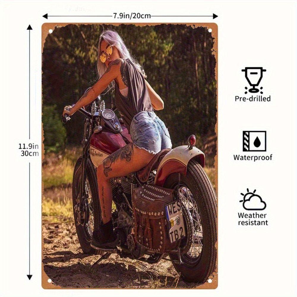 

Vintage Retro Motorcycle Tin Sign Metal Wall Art Decor for Home Garage Man Cave Bar Cafe 20x30cm