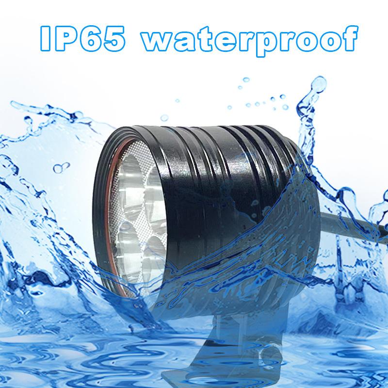 Motorcycle Led Headlight Spotlight Flash 12V Hi-Lo Fog Lamp Auxiliary Additional Light For Motorbike Offroad Atv Suv Truck