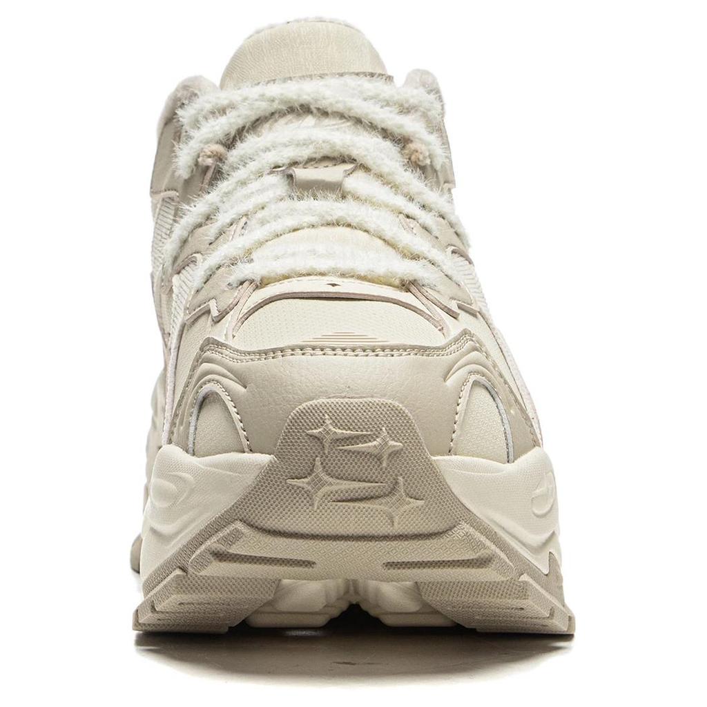 Li Ning Starry WNTR Simple Comfortable Durable Warm Mid-Top Lifestyle Casual Shoes Women Casual Shoes Light-Brown AGCV392-5