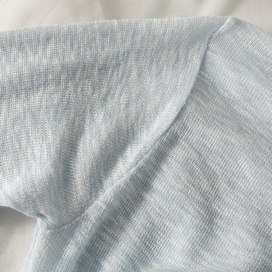 Sun Knit Cardigan for Women Tie Front Long Sleeve Sheer Mesh Beach