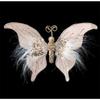 Sparkling Glitter Christmas Butterflies Ornaments Colorful Design Reusable Flocked Decoration Elegant DIY Decor