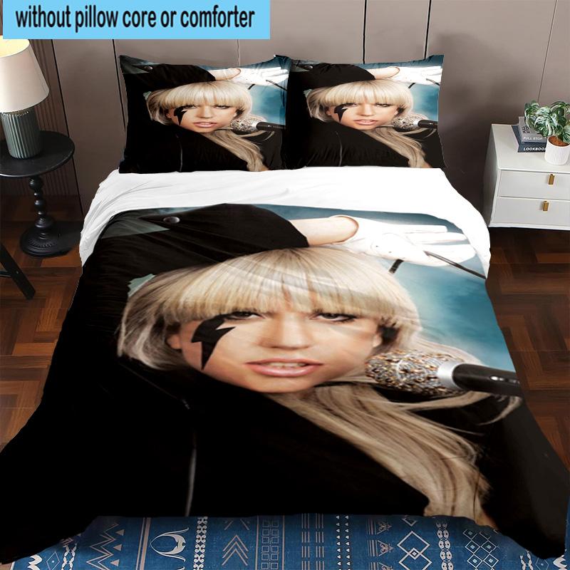 3PCS pop Lady music 3pcs Bedding,Including 3PCS Duvet Cover And 2pcs Pillowcases Perfect for Christmas,Ideal for Bedroom, Dormitory