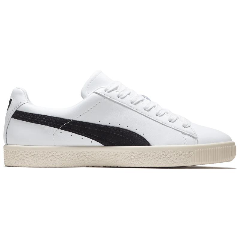 Puma Clyde Hergestellt in Deutschland Weiß Schwarz Herren Sneaker Matt-Elfenbein 394390-01