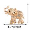 Broche en émail pour hommes, mignon, incrusté de strass, éléphant, Animal, Badge de sac, cadeau