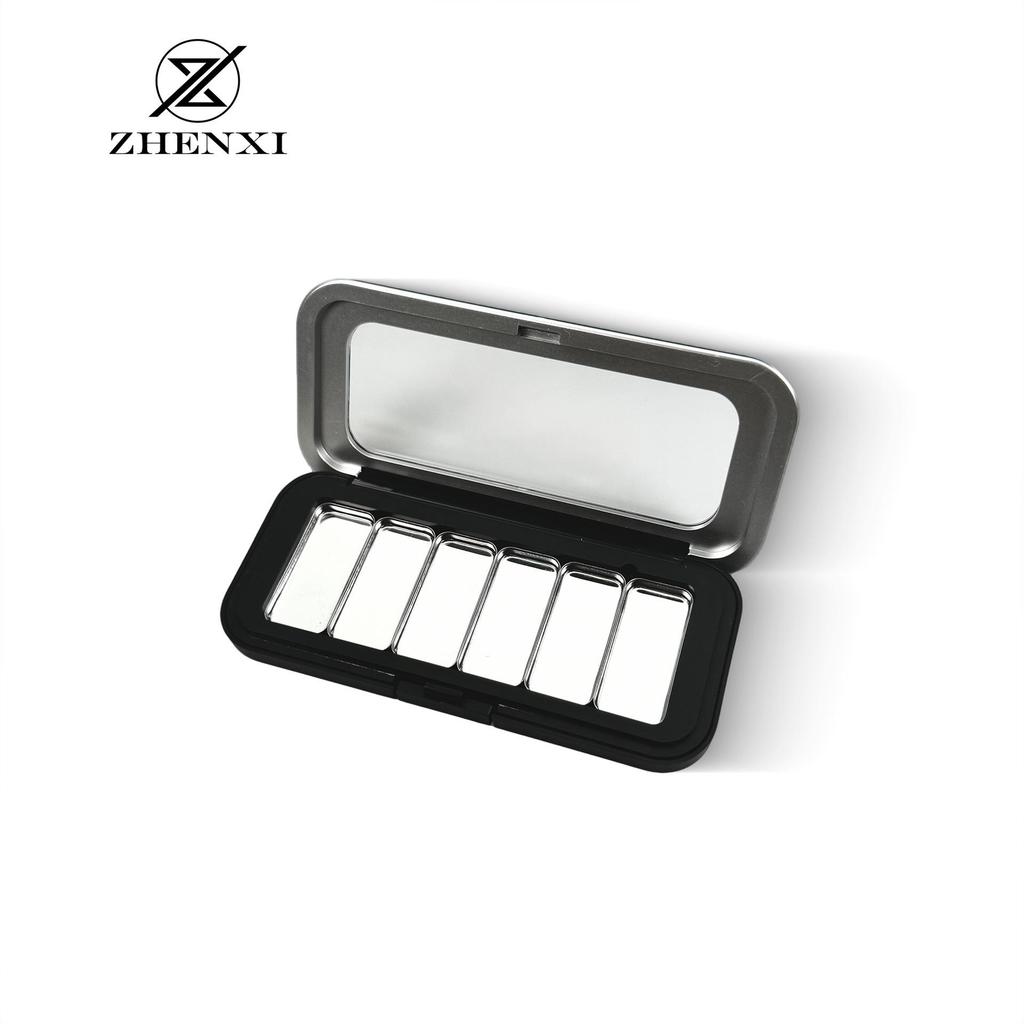 Sofort verfügbar MUF Magnetische Make-up Aufbewahrungsbox: Größe M, Austauschbarer Lidschatten-Highlighter, Tragbar & Leer mit Saugernadel-Box.