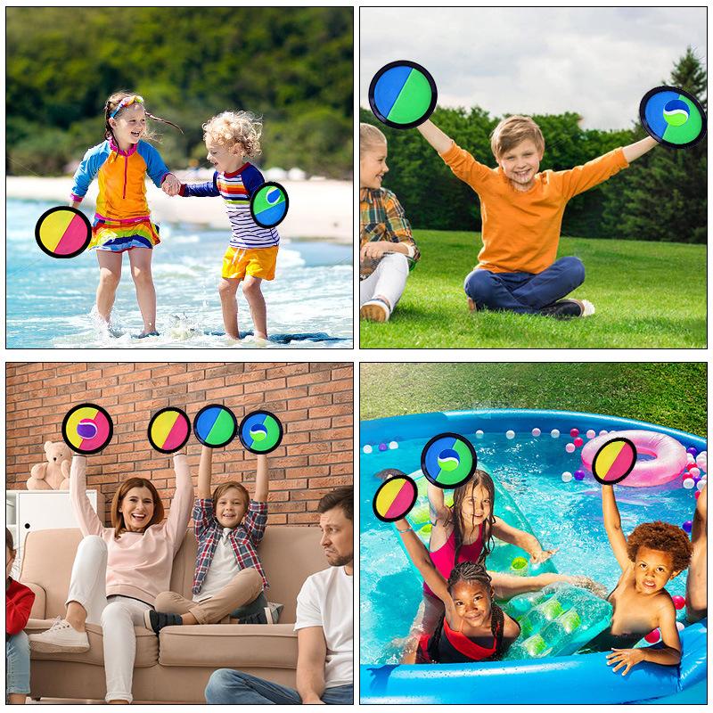 Children's Suction Cup Adhesive Ball Toy Outdoor Sports Ball Catching Game Throwing Ball Parent-Child Interaction Outdoor Toy