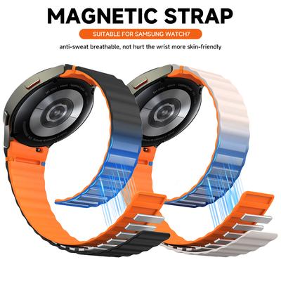Magnetisches Armband für für Samsung Galaxy Watch 7/FE/5 Pro/6/4 Classic 44mm 40mm Silikon-Schleifenarmband Ersatzarmband Zubehör
