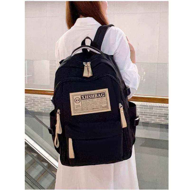 Stylish Nylon School Backpack For High School And College Students With Lightweight Design