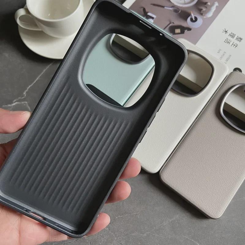 Honor Magic6 Pro Luxury Leather Anti-Fall Protective Case – Simple, Sleek, and Professional.