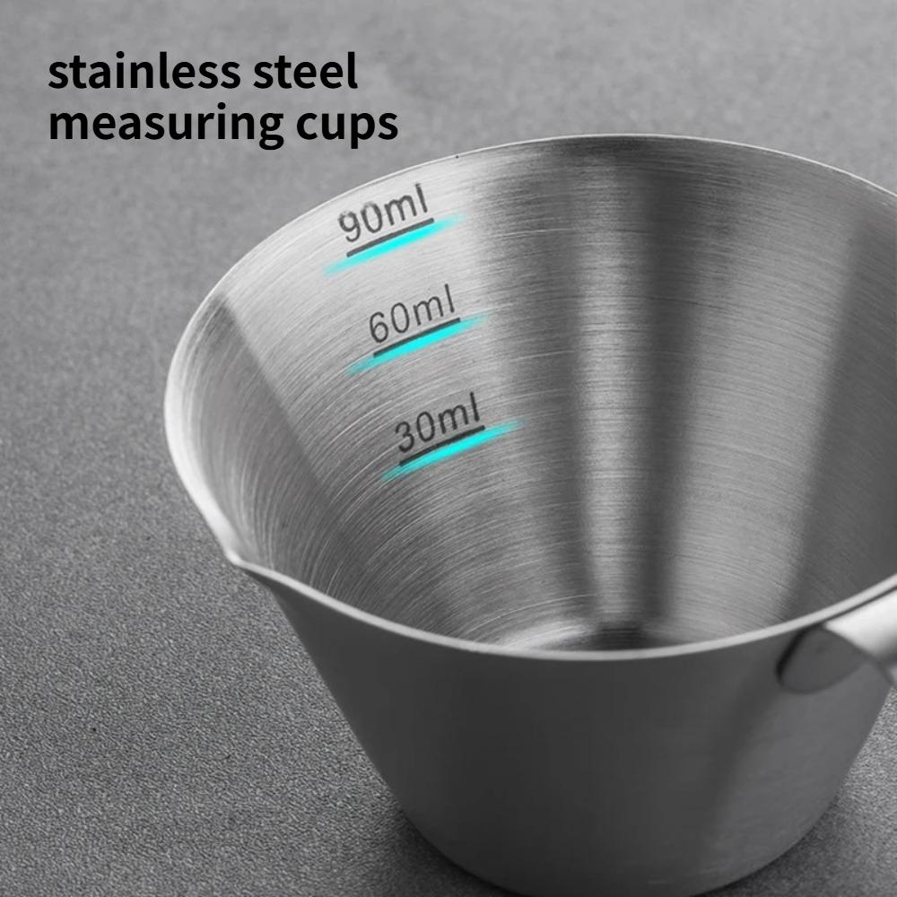 Espresso Cup, 304 Stainless Steel Coffee Measuring Cup, Espresso Extraction Cup, Ounce Cup, Kitchen Barista Tools