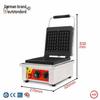 Cast Iron 2-Slice Square Waffle Maker - Commercial & Home Breakfast Machine, Model NP499