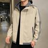 Autumn Coat Pockets Cold Resistant Windproof Classic Men Spring Patchwork Color Hooded Jacket Daily Clothing