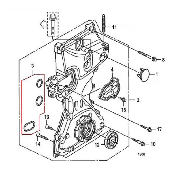 1 Black Rubber Oil Pump Seal O-ring Set