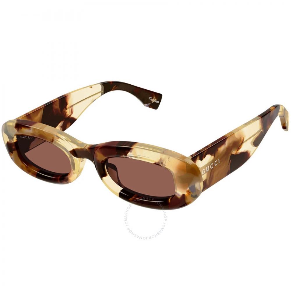 Gucci Brown Oval Ladies Sunglasses Gg1907s 001 48
