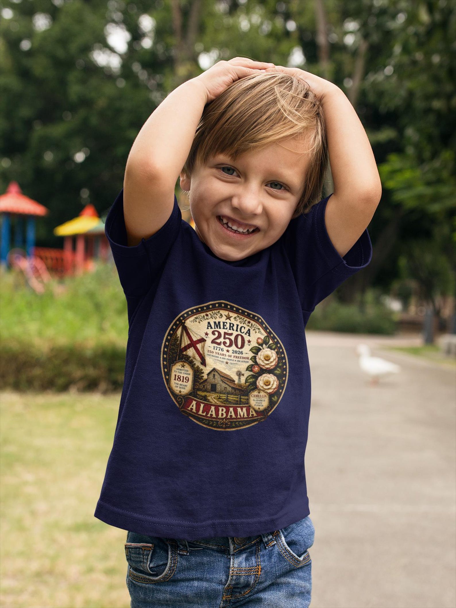 Alabama Round Graphic Tee | Kids Tee 100