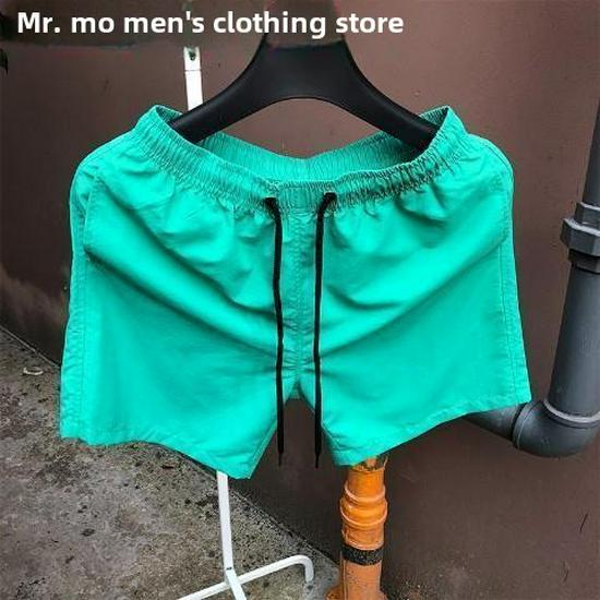 Pánské trendy rychleschnoucí plážové šortky Korejské barvy Candy Color