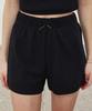 ITOV SEOUL 2Pcs Ribbon Ribbed Shorts Bk