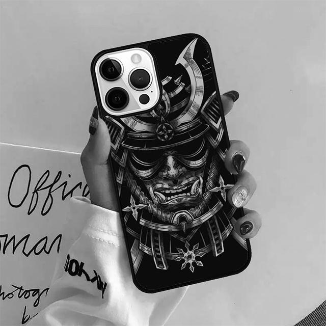Samurai Mask Warrior Helmet Coque Shell For iPhone 17 Air 15 16 14 13 12 Pro Max 11 Pro Max Plus Phone Case Cover