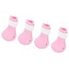 4Pcs Pet Bathing Foot Cover Silicone AntiScratch Cat   Protector Pet Supplies for Bathing(Pink )