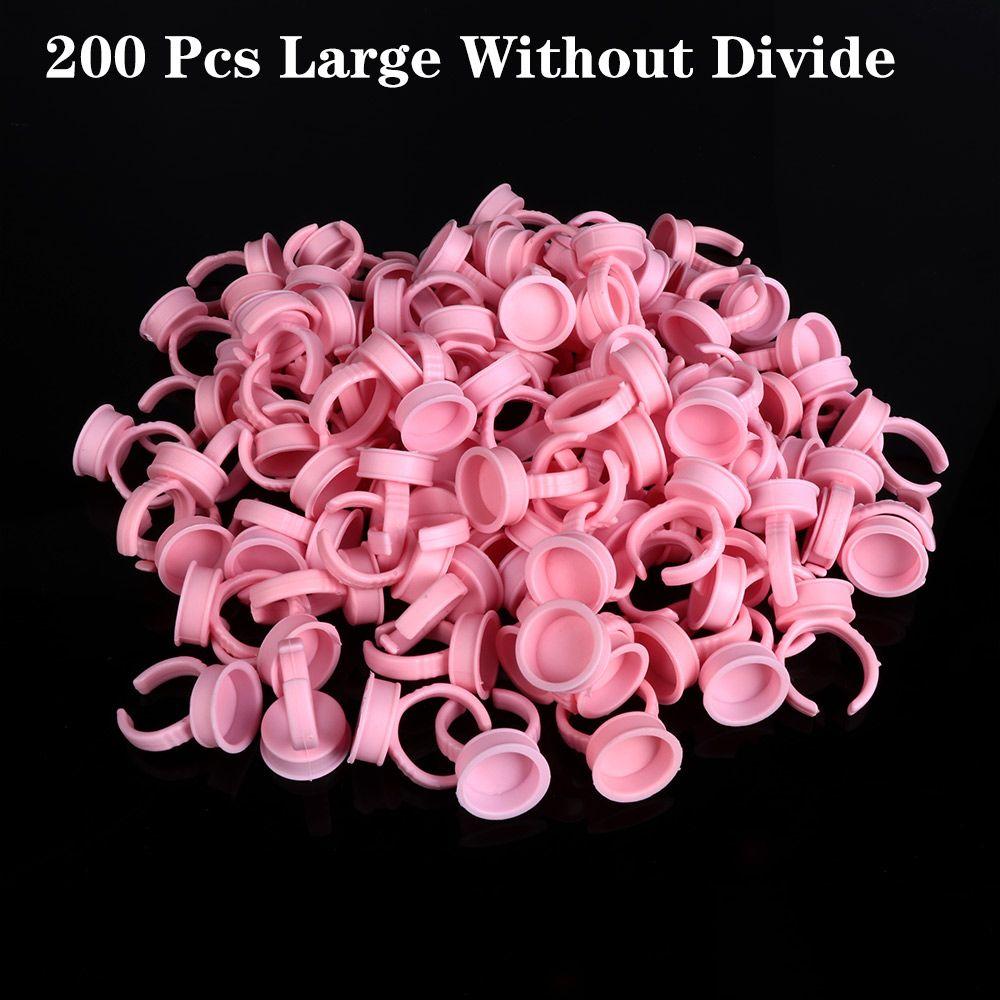 100/200 Pcs New Disposable Makeup Beauty Pigment Cup Ink Glue Container Eyelash Pallet Tattoo Ring