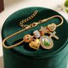 Bracciale Fai da Te Cuore e Croce con Perline in Lega di Rame e Strass