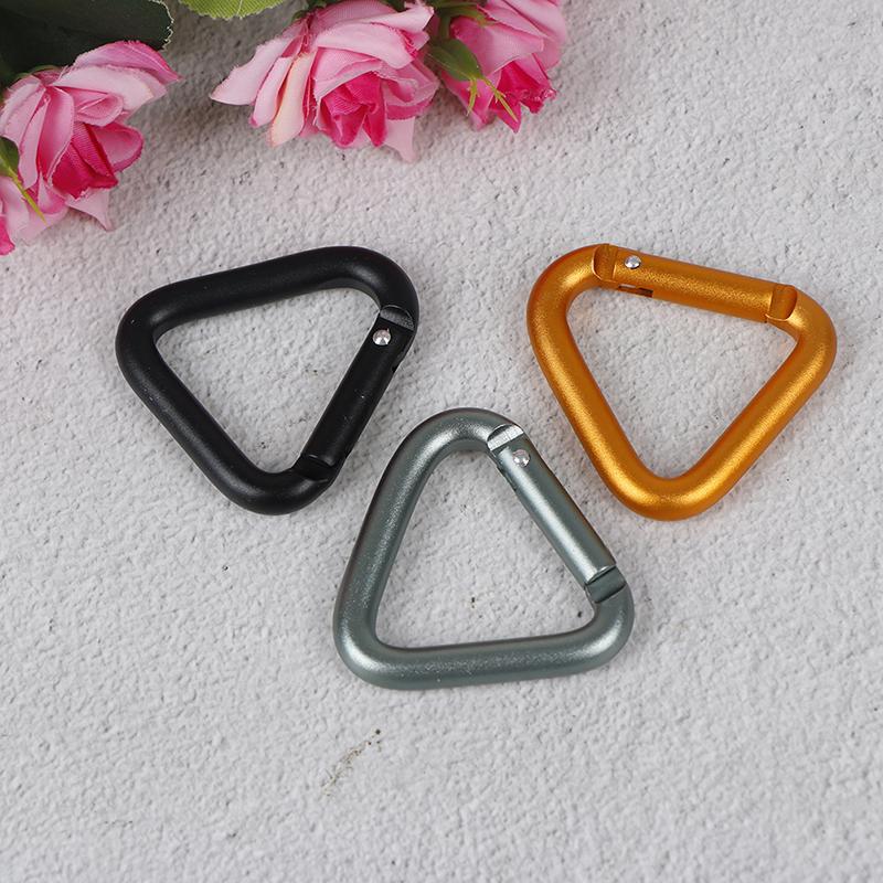 1Pc Triangle Carabiner Outdoor Camping Hiking Keychain Kettle Buckle Snap Clip