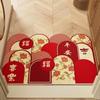Floor Mat Entrance Door Dirt Resistant New Chinese Style Festive Silk Ring Anti-slip Floor Mat Household Entrance Door