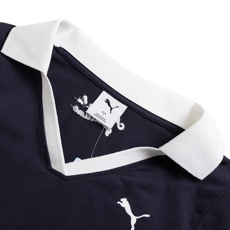 Puma Maglietta Polo Casual Moda Business da Donna Blu Navy 692774-16