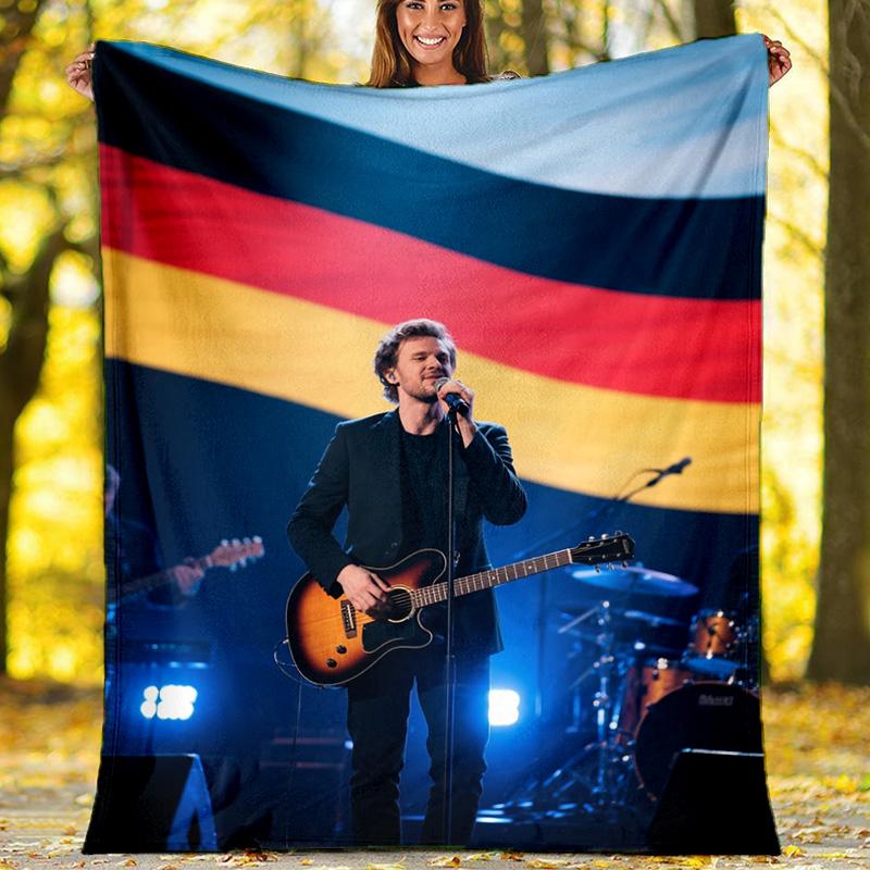 

Rock Guitarist Germany Flag Concert Flannel Fleece Blanket, Soft Warm Throw Blanket for Home, Music Fan Gift 80cm x 120cm