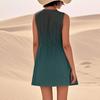 Women's Fashion Casual Gradient Print Sleeveless Pocket Beach Dress