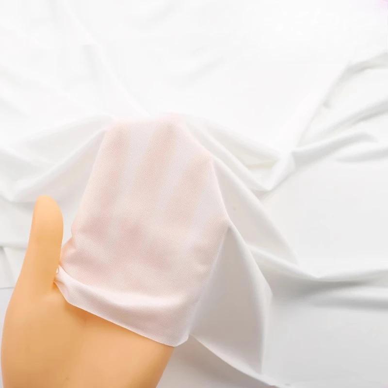 100x175cm Stretch Elasticity Ice Silk Fabric Four Sided Sun Protection Clothing Sleepwear Dresses Handmade DIY Clothing Fabric