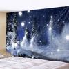 Christmas Snow Tapestry Santa Gifts Fireplace Christmas Tree Elk Wall Hanging Room Bedroom Dormitory Home Decoration