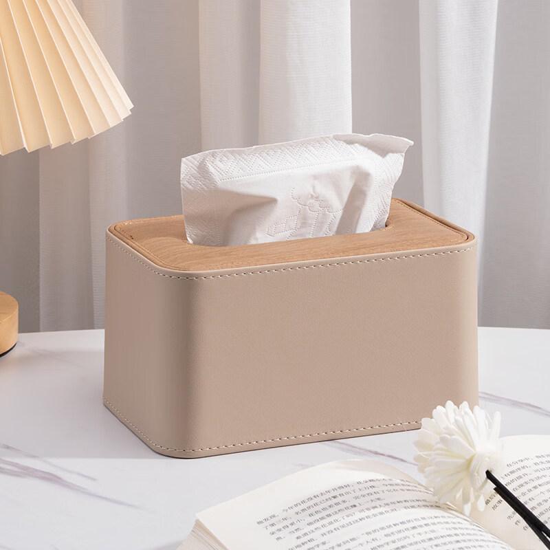 Household Desktop Leather Tissue Box