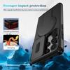Armor Slide Camera Lens Case For Samsung Galaxy S26 S25 S24 S23 S22 Ultra Plus Magnetic Car Mount Foldable Kickstand Cover