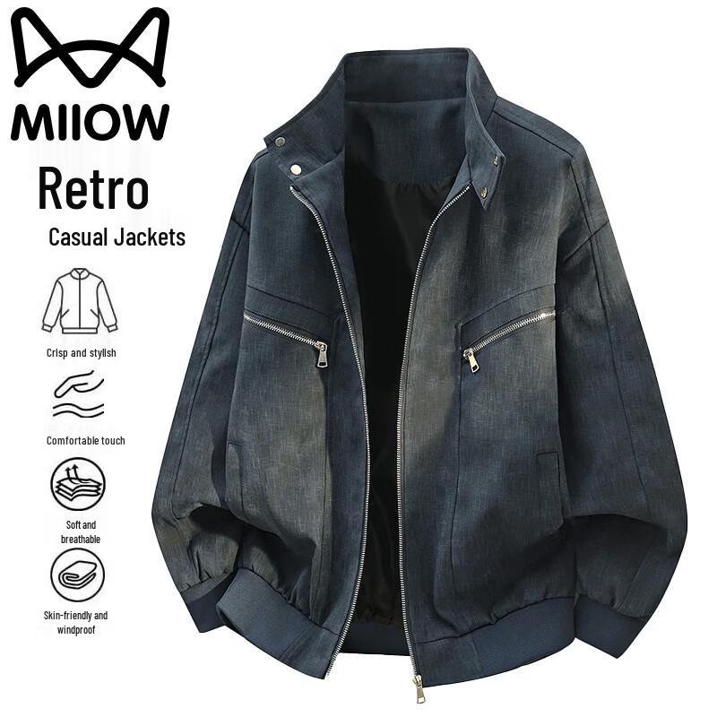 MiiOW Men's Vintage Casual Windproof Jacket