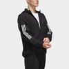 Adidas Logo Stripe Print Hooded Jacket Men Jackets Black FM5325
