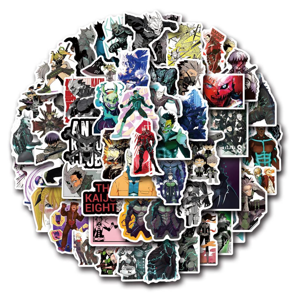 55 Kaiju No. 8 Potwór Nie. 8 Anime Graffiti Naklejki Ozdabiaj Bagaż Hulajnogę Naklejki z Kreskówek