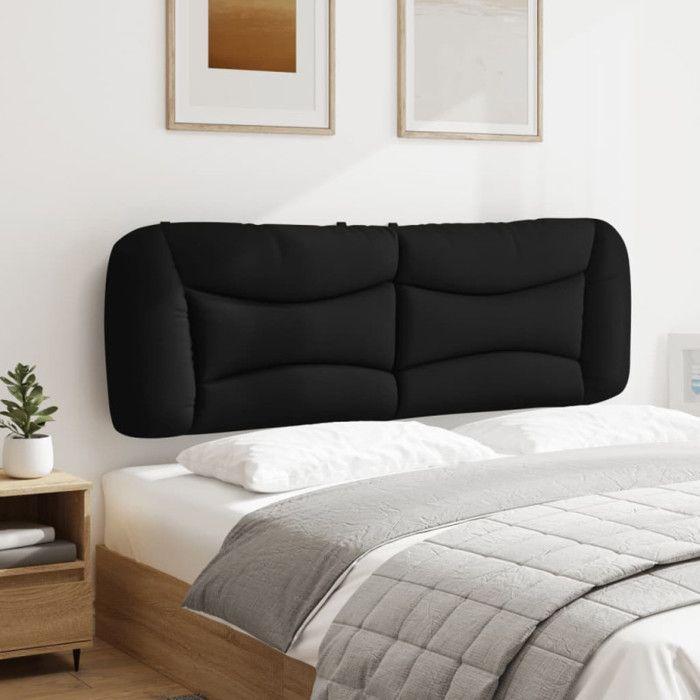 VidaXL Coussin de Tête de Lit, Oreiller de Lecture avec Fermeture à Glissière, Coussin de Lecture pour Lit Chambre, Noir 160 374590
