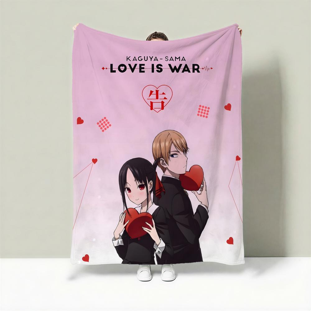 Anime K-Kaguya-sama: Love is War Throw Lightweight 240g Flannel Blanket Soft Skin-friendly for Summer Cooling 75X95CM