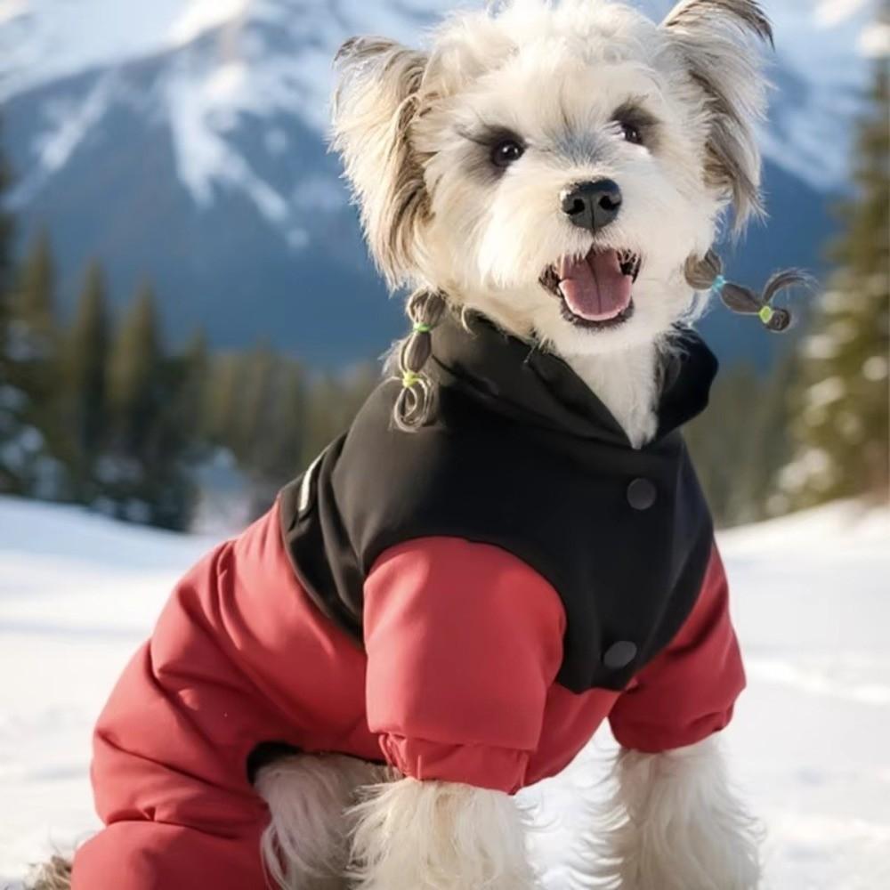 Wasserdichte Hundejacke mit vier Beinen Welpen Daunenjacke Haustier Mantle Für Kleine Mittlere Hunde