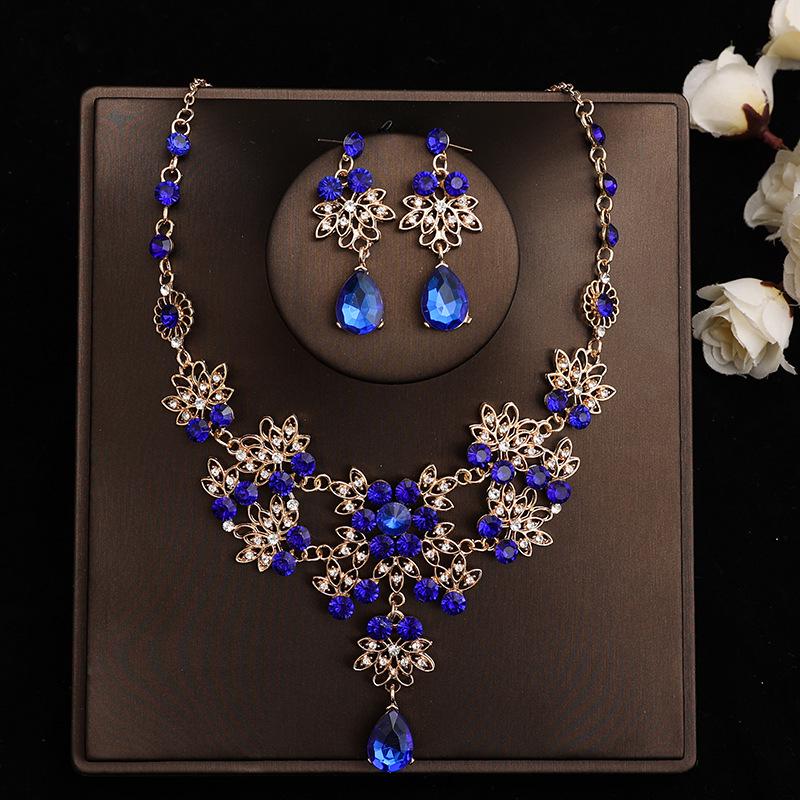 

Комплект свадебных украшений в корейском стиле - Корона, Ободок, Серьги, Ожерелье и Аксессуары для волос для свадебных платьев.