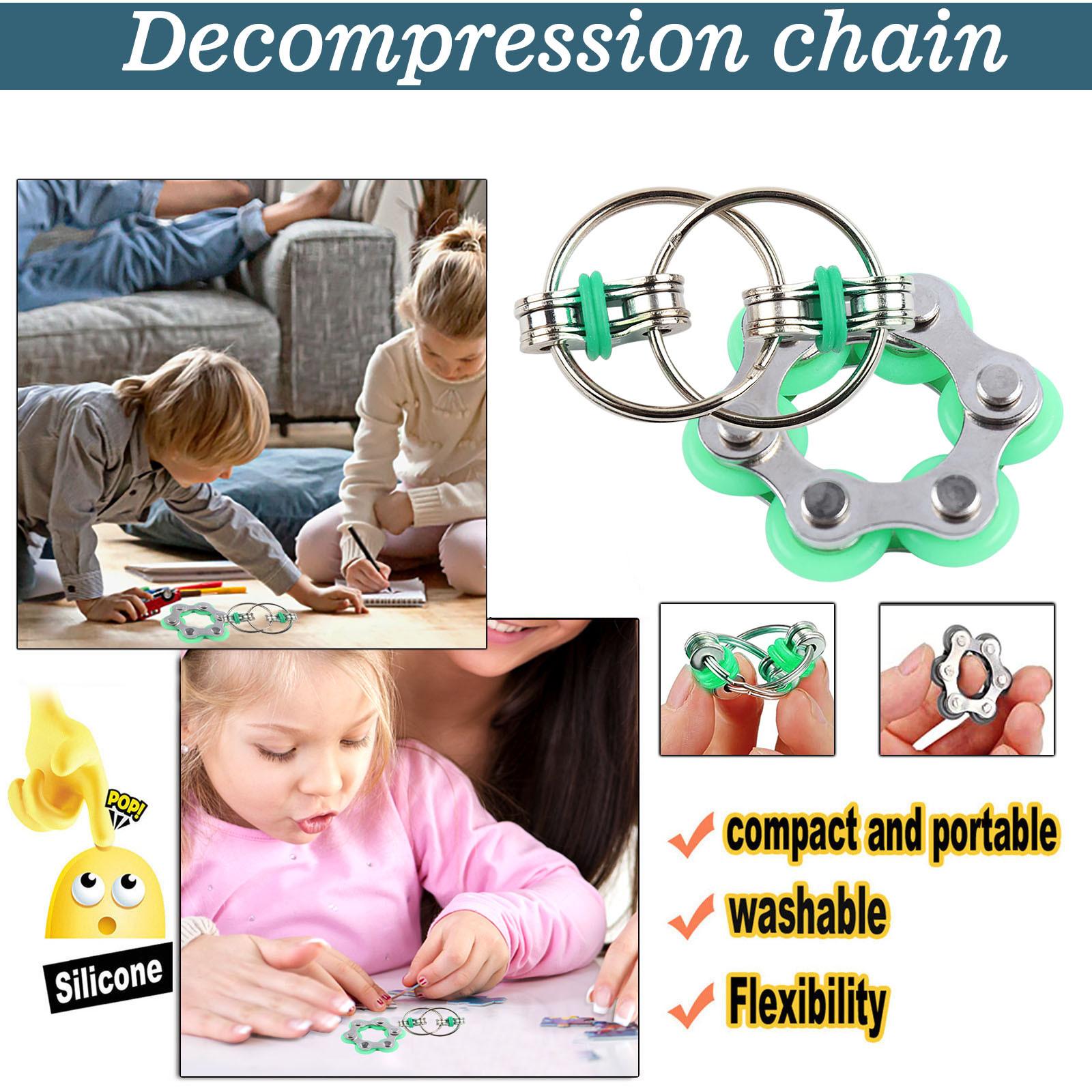 

Toy Relieves Stress Reducer ADHD Anxiety, and with Keychain зелений