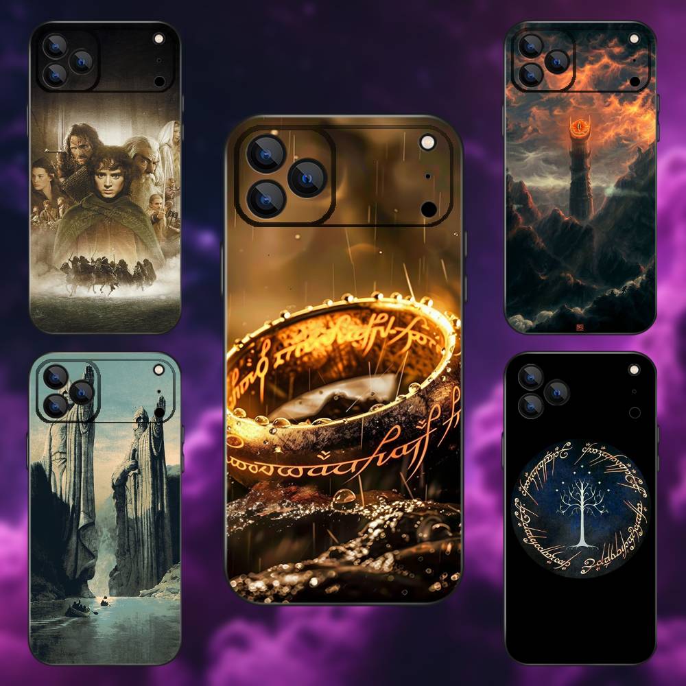 The L-Lord Of The R-Rings Phone Case For iPhone 17,16,15,14,13,12,Pro,Max,Plus,E,SE4,Air,Mini Black Soft Box