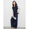 Women's Elegant Denim Shirt & Wide-Leg Pants Set